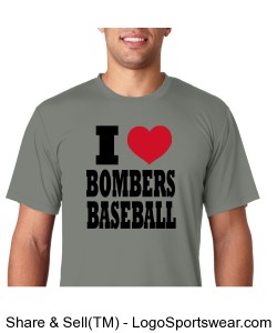 I Love Bombers Baseball Unisex Tee Design Zoom